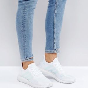adidas Swift Run White, Greone & Ice Mint Shoes